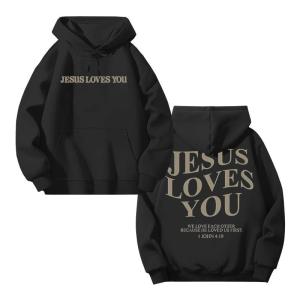 Christian "Jesus Loves You" Hoodie for Men