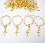 24 Mini Rosaries for Baptism and Communion Favors