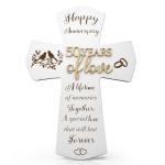 50th Anniversary Religious Cross Gift for Couples