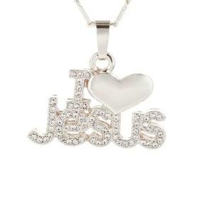 I Love Jesus Pendant Necklace