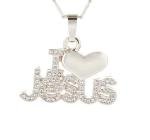 I Love Jesus Pendant Necklace