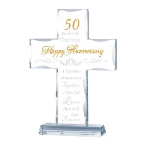 50th Anniversary Religious Cross Gifts for Couples