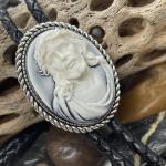 Jesus Cameo Pendant Bolo Tie for Weddings