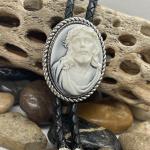 Jesus Cameo Pendant Bolo Tie for Weddings