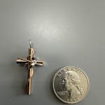 Rose Gold Cross Pendant Necklace for Her