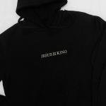 Jesus Is King Embroidered Hoodie for Believers
