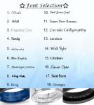 Engraved Tungsten Cross Wedding Band Ring