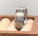 Engraved Tungsten Cross Wedding Band Ring