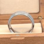 Engraved Tungsten Cross Wedding Band Ring