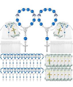 Christian Catholic Favor Set with Finger Rosaries