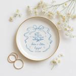 Personalized Love Birds Keepsake Plate for Couples