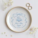 Personalized Love Birds Keepsake Plate for Couples