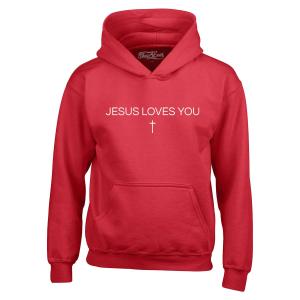 Jesus Loves You Cross Hoodie - Christian Style