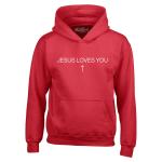 Jesus Loves You Cross Hoodie - Christian Style