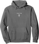 Minimalist Christian Faith Cross Pullover Hoodie
