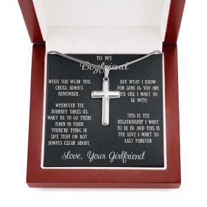 Romantic Cross Necklace Gift for Husband