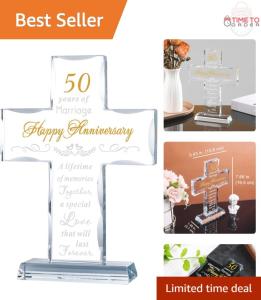 Anniversary Cross Gift for Couples Keepsake