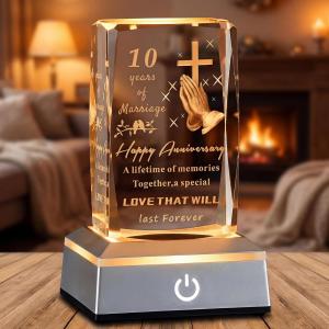 Religious Crystal Gifts for 10th Anniversary Couples