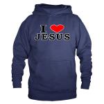 I Love Jesus Christ Graphic Pullover Hoodie