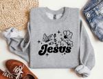 Floral Jesus Bible Verse Crewneck Sweatshirt