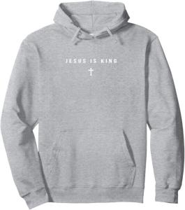 Jesus Is King Minimalist Cross Hoodie
