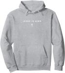Jesus Is King Minimalist Cross Hoodie