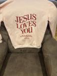 Jesus Loves You Pink Hoodie Sweatshirt