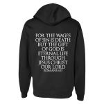 Romans 6:23 Wages of Sin Black Christian Hoodie