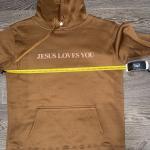 Jesus Loves You Hoodie - Inspirational Brown Design