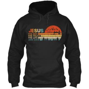Vintage Cross Hoodie with Bible Verse Design