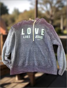 Love Like Jesus Zip Hoodie for Women, XL