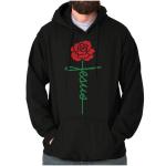 Jesus Cross Rose Hoodie for Men and Women