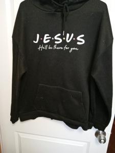 Jesus Will Be There Black Women's Hoodie XXL