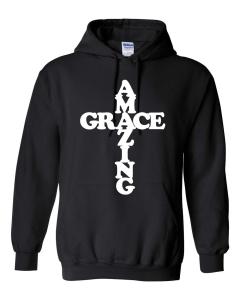 Amazing Grace Cross Inspirational Unisex Hoodie