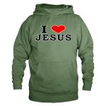 Love Jesus Graphic Hoodie for Christians