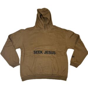 Seek Jesus Heaven Unisex Hoodie - Brown
