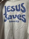 White Jesus Saves Hoodie - Unisex, Medium Size