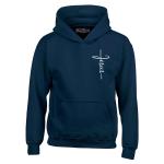 Cursive Jesus Cross Pocket Hoodie Sweatshirt