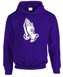 Jesus Prayer Hands Fleece Pullover Hoodie