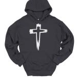 Praise God Jesus Cross Hooded Sweatshirt
