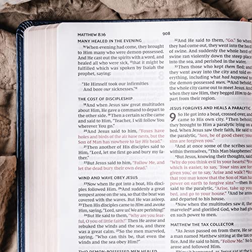 NKJV Large Print Thinline Bible, Charcoal, Red Letter