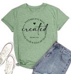Christian Women's "Created for Such a Time" Green Tee