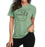 Christian Women's "Created for Such a Time" Green Tee