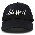 DALIX Blessed Women's Black Cotton Dad Hat