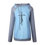 Faith Print Hoodie - Women's Long Sleeve Top