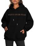 BANGELY Women's Christian Faith Over Fear Hoodie