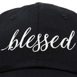 DALIX Blessed Women's Black Cotton Dad Hat