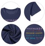 Christian Faith Tshirt for Women: Inspirational Dark Blue Tops