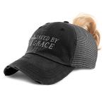 Saved by Grace Women's Christian Ponytail Cap