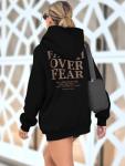 BANGELY Women's Christian Faith Over Fear Hoodie